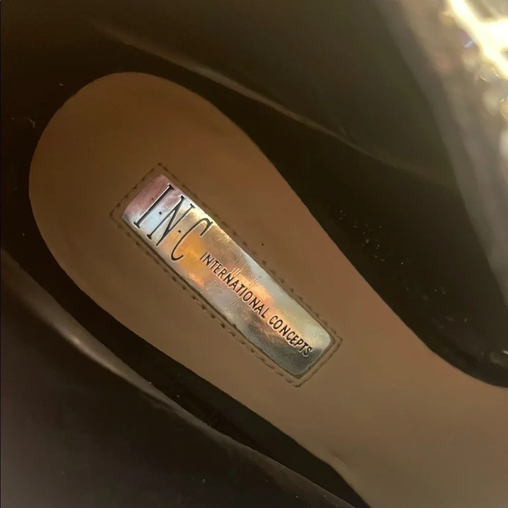 INC International Concepts Black Rhinestone Heels - Picture 2 of 16